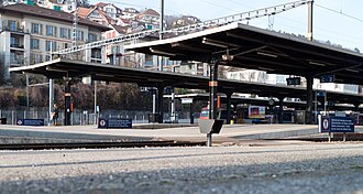 Andenes de la estación de Neuchâtel
