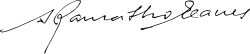 Firma de António Ramalho Eanes