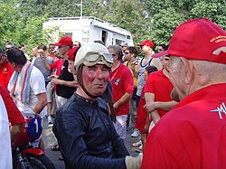 Carlo Ubbiali durante el evento Revival MV Agusta Cascina Costa 2010