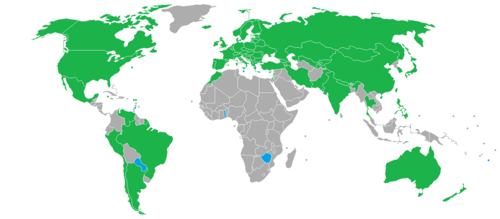 Mapa de países participantes en Sochi 2014