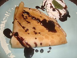 Crepe de chocolate.