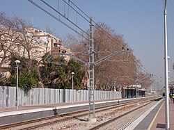 Vías de la estación de San Adrián de Besós