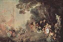 Versión del Palacio de Charlottenburg del Embarque para la isla de Citerea