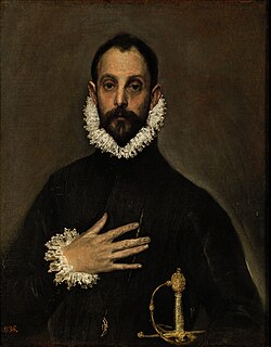 El caballero de la mano en el pecho por El Greco