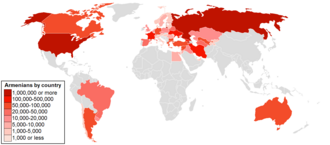 Mapa de la diáspora armenia