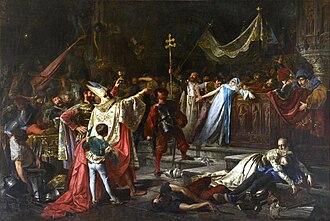 Pintura histórica sobre el Saqueo de Roma
