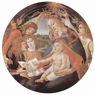 La familia de Pedro de Médici en la Virgen del Magnificat