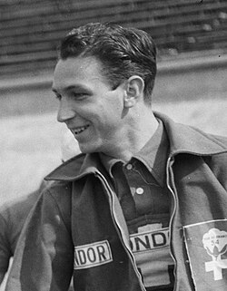 Retrato del ciclista Carlo Clerici