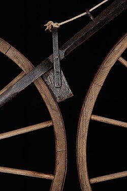Detalle del sistema de frenos de un velocípedo