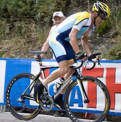 Armstrong con el maillot de Astana en 2009