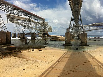 Instalaciones industriales para la carga y exportación de fosfato en Nauru