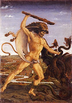 Hércules y la Hidra (c. 1475), Galería Uffizi
