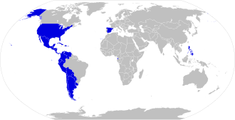 Mapa de los países miembros de la ASALE