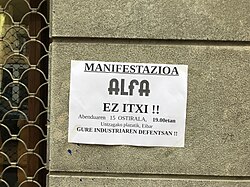 Protesta laboral en Éibar