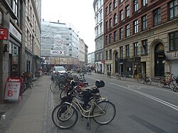 Detalle urbano de Elmegade en Nørrebro