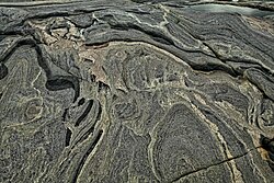 Gneis precámbrico plegado en Georgian Bay