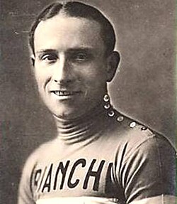 Retrato de época del ciclista Remo Bertoni