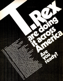 Anuncio publicitario de una gira por Estados Unidos en Billboard en 1973