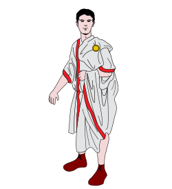 Figura ilustrativa de un patricio romano