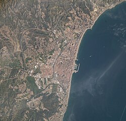 Vista satélite de Fuengirola