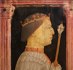 Retrato de Alfonso V de Aragón realizado por Piero della Francesca entre 1450 y 1460