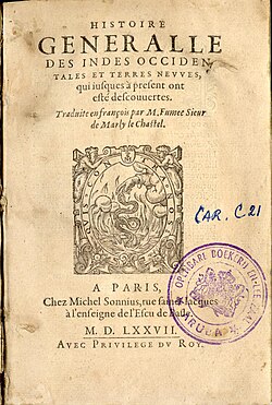 Portada de la traducción al francés de París de 1577.