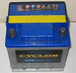 Batería de ácido-plomo utilizada en el sector automotriz