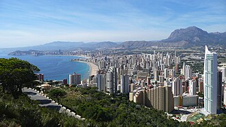 Vista panorámica de Benidorm
