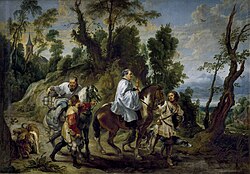 Pintura del acto de devoción de Rodolfo I por Pedro Pablo Rubens y Jan Wildens
