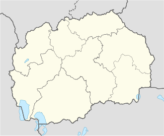 Mapa de ubicación de Strumica en Macedonia del Norte