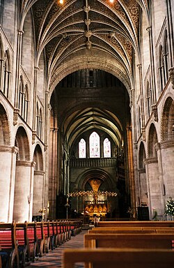 Catedral de Hereford, una de las cuarenta y tres catedrales de la Iglesia de Inglaterra.