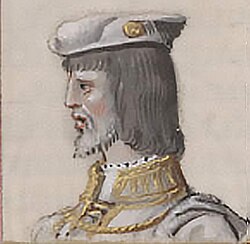 Miniatura que representa al conde Raimundo de Borgoña