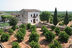 Alquería en una huerta valenciana