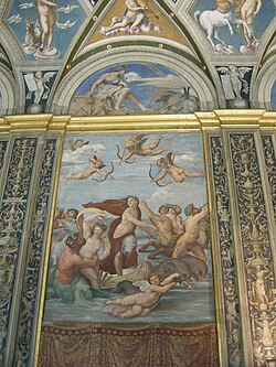 Sala de Galatea en la Villa Farnesina decorada con grutescos.