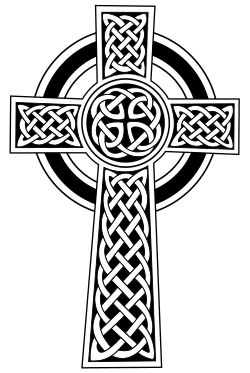 Representación gráfica de una cruz celta tradicional.