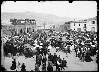 Procesión de Santa Orosia en Jaca en 1908