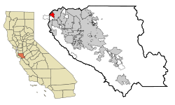 Representación cartográfica adicional del área de Stanford y sus alrededores