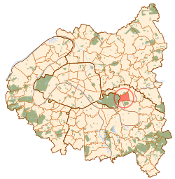 Mapa de Nogent-sur-Marne en la Petite Couronne