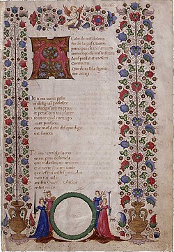 Manuscrito iluminado del Cancionero de Stúñiga