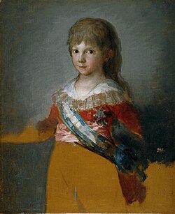 Retrato del infante Francisco de Paula pintado en 1800 por Francisco de Goya