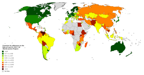 Gráfico del Índice de Estado de Derecho