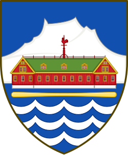 Representación del siminar rojo en el escudo de armas de Nuuk.