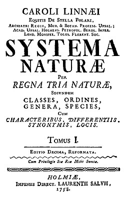 Portada de Systema naturae