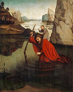 San Cristóbal por Konrad Witz en la Kunsthalle de Basilea