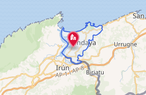 Mapa detallado de Hendaya y sus alrededores