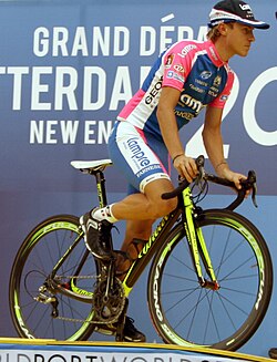 Damiano Cunego en la presentación del Tour de Francia 2010