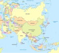 Mapa político de Asia