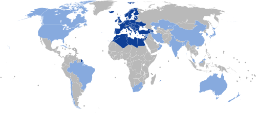 Mapa mundial de miembros