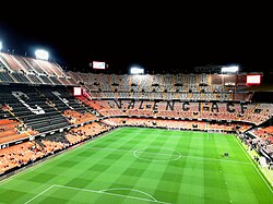 Vistas de Mestalla desde la zona de Gol Norte