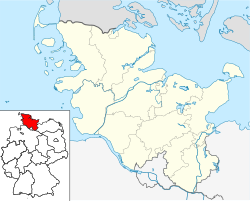 Mapa de Kiel en Schleswig-Holstein